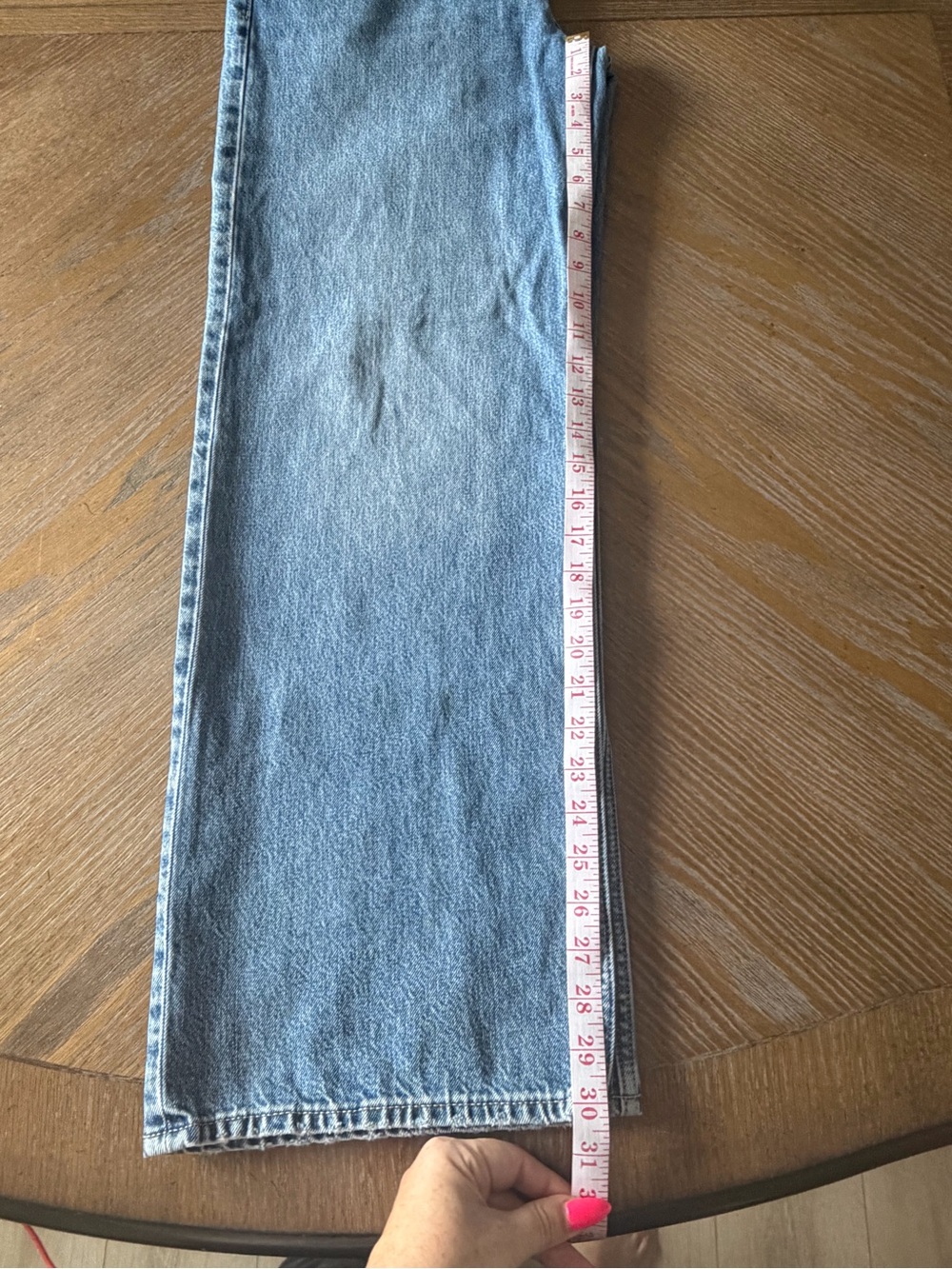 GAP Low Stride Wide Leg Jeans Size 29 Medium Wash 100% Cotton Y2K - Picture 4 of 8